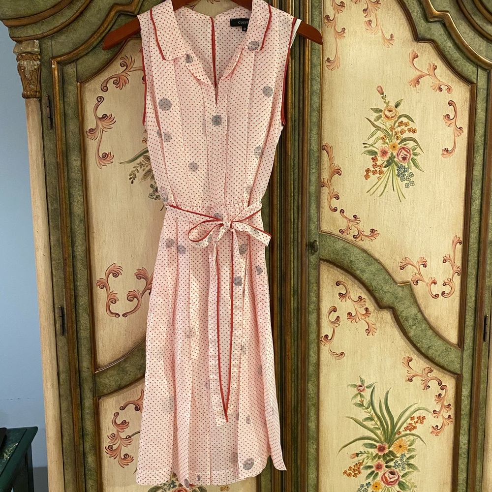 Polka dot patterned dress